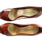 Marc Fisher Platform Peep Toe Heel Brown Patent Leather Dress Shoe Size 6.5 Photo 5