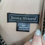 Jessica Howard Black Lace Overlay Tiered Sheath Dress Women 14P Special Occasion Photo 4