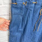 Vintage Original TY Wear Sleeveless Denim Dress Size 18 Midi Jumper Tie Belt New Blue Photo 3