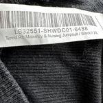 Quince  Ribbed Maternity Nursing Jumpsuit Relaxed Snaps Pockets Black XL Photo 5