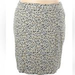Anthropologie  Maeve Leopard Print Jacquard Pencil Skirt Knit Blue Gold Size 3X Photo 2