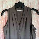 Violet+Claire  gray V Neck Shell Sleeveless Blouse Photo 1