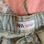 ZARA Distressed Light Wash Denim shorts  Photo 3