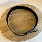 Black Vegan Leather Embellished Antique Brass Colored Buckle Size Medium Photo 4