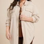 Maurice's North Shore Shacket Solid Cream Oversized Button Down Photo 0