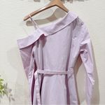 ASTR Aveni Cotton Off Shoulder Mini Shirt Dress with Belt Lilac Size Small NWT Photo 9