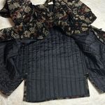 Vintage 70’s Floral Patterned coat Black Size M Photo 5