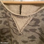 Rebecca Taylor  Sweatshirt Scoop Neck Leopard Print Gray Stylish Casual Fun Top S Photo 10