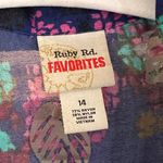 Ruby Rd Favorites Mesh Floral Lightweight Jacket Sz 14 Photo 3