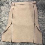 IRIS & INK Cream Sheath Dress Sleeveless Crew Neck Tan Photo 9