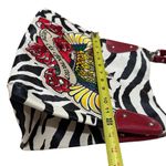 NEW Unbranded Faux Leather Zebra Print and Red Big Patch Medium Hand Bag Photo 7
