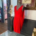 Trina Turk NWT  Ocean Cape Back Drape Dress in Bright Red Lava - Sz M 🧡🎀 Photo 3