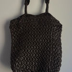 ZARA Dark Brown Woven Bucket Bag/Purse Photo 0