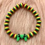 Handmade Green Video Game Controller Rasta Beads Bracelet Photo 0