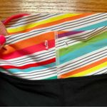 Lululemon black wide leg crop pants with multicolored waistband Photo 3