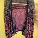 Miami Geometric Pink and Navy Cardigan Photo 0