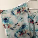 Peach Love lightweight floral off the shoulder cold v-neck sheer swimsuit blouse Photo 2