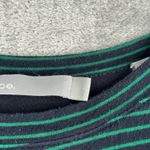 Vince Dress Striped T-Shirt Knotted Casual Short Sleeve Green Navy Size Large Photo 5