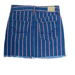 American Eagle ‎ Denim Mini Skirt Size 0 Reg. Blue Red White Stripes Women 28X14 Photo 6