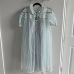 1960s Vintage Lisette Seafoam Blue Sheer Peignoir Robe and Dress Size XS Photo 1