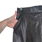 Spanx Black Faux Leather Jogger Pants Size Small Vegan Leather Pull On S Photo 4