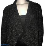 Blanc BCNI by  Noir speckled drape front cardigan Photo 4