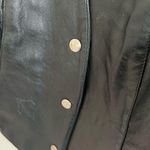 wilson's leather Vintage  Black Genuine Leather Moto Biker Vest Photo 6