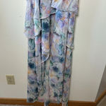 MISA Los Angeles MISA Womens Victorian Dress XS Waterfall High Low Event Halter Neck Abstract NEW Photo 3