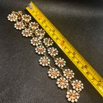 Vintage Aurora Borealis Gold Tone Pink Rhinestone Flowers Statement Necklace Photo 3