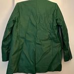 Stradivarius Green Faux Leather Blazer Photo 7