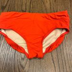 Lands End Solid Orange Bikini Bottom Mid Rise Size 8 Brief Banded Waist Photo 0
