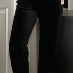 Adrianna Papell Vintage  Evening Velour Wide‎ Leg Beaded Hem Pants Small Photo 0