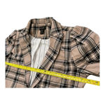 Rachel Zoe Blown/Black Plaid Single Breasted Blazer/Jacket Size S Photo 9