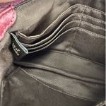 Coach y2k Brown Burgundy Signature Wristlet w/ Card Slots Photo 5