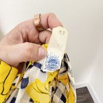 [Vintage] 70s Yellow Gingham Floral Print High Neck Halter Maxi Dress Sz Small S Photo 15