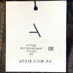 NWT Atoir Self Defined Skirt in Burgundy Python Size 4 Photo 12