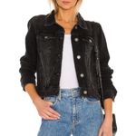 Free People Rumors Denim Jean Jacket Faded Black Photo 1