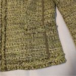 Talbots  Green Cropped Tweed Blazer Italian Fabric Sz 14 Photo 3
