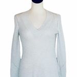 Ecru NWT  Mohair Blend Knit Lightweight Sweater V Neckline Metallic Photo 1