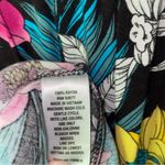 a.n.a  Size 8 Midi Dress Black w Colorful Tropical Floral Print Ruffle Casual Photo 8