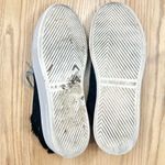 P448  Clara Metallic Faux Fur Lined Platform Slip On Sneakers Black Gold Glitter Photo 5