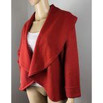 Chico's  Women's 3 (XL) Burnt Orange Open Knit Cardigan 100% Wool Fall Layering Photo 6