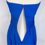 David's Bridal DAVID’S BRIDAL Cobalt Blue Short Crinkle Chiffon Strapless Mini Dress 2 Photo 8