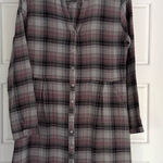 Garnet Hill Plaid Cotton Gauze Shirt Dress - size 8 Photo 0