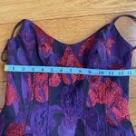 Liv Foster Designer Floral Jacquard Fit & Flare Corset Mini Dress Purple Sz 6 US Photo 10