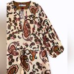 ZARA  COTTON PAISLEY PRINT MINI DRESS 3/4 Sleeves SIZE XS NEW Photo 8