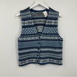 American Vintage Vintage Y2K Blue Sweater Vest Cardigan Size Medium Boho Fairycore Grannycore Photo 6