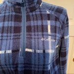 Columbia  Blue Plaid Quarter Zip Fleece Pullover Photo 1