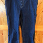 Lands' End Land’s End Womens Sz 18 Dark Wash Blue Jeans Straight Leg Denim (1491) Photo 0