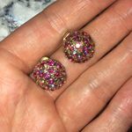 Altar'd State Iridescent pink rhinestone earrings Photo 0